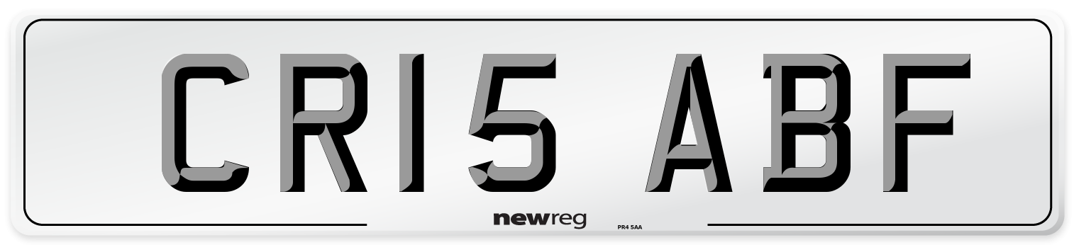 CR15 ABF Number Plate from New Reg